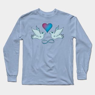 Infinity Doves Heart Long Sleeve T-Shirt